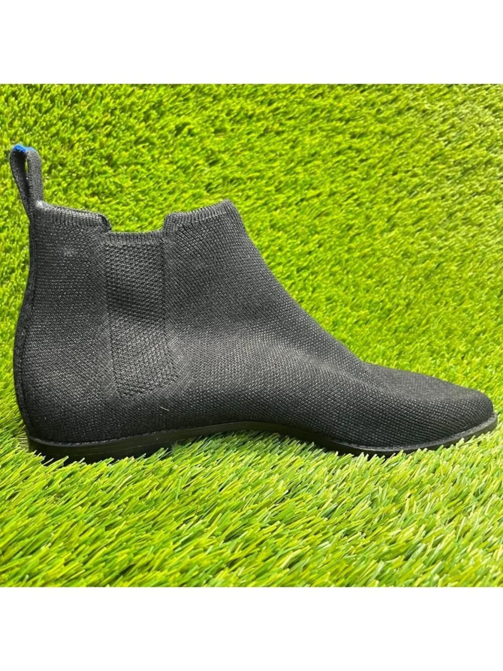 Rothy's The Chelsea Merino Knit Womens Size 10 Black Outdoor Pull-On Ankle Boots